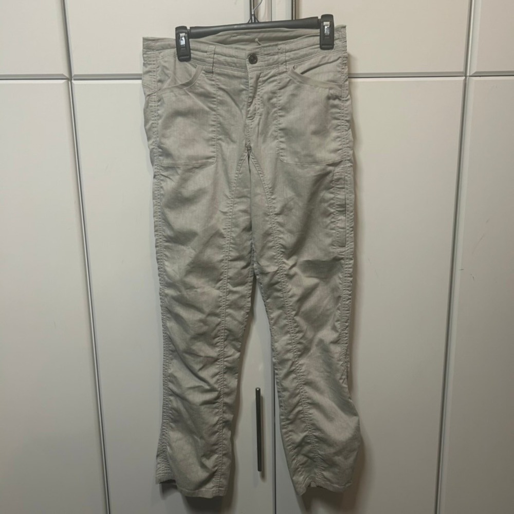 Kuhl Splash Roll-Up Pants Womens 6 Reg Light Tan Stone Hiking Outdoor 31x31.5
